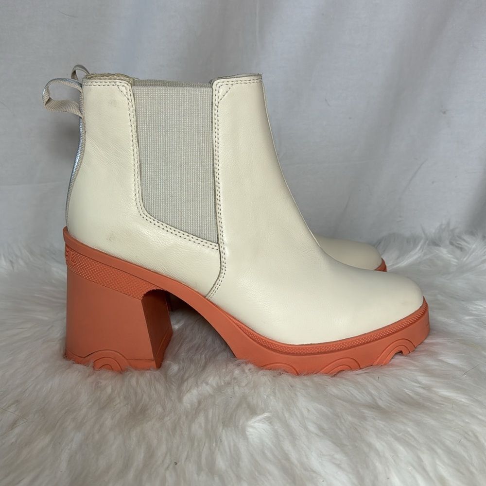 Anthropologie Sorel NWOT Brex Platform Heel Chelsea Booties Sz 11 - Picture 5 of 7